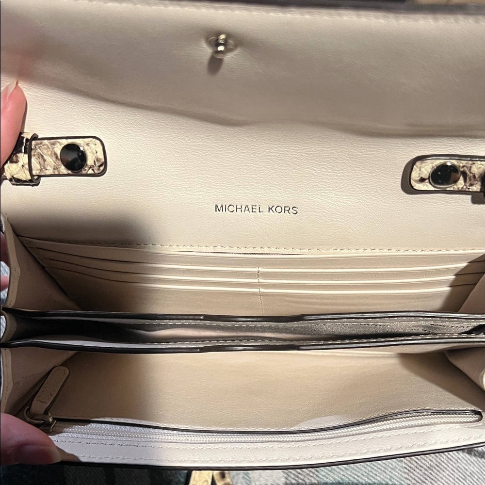 Michael Kors Python Pattern Crossbody Bag - Black… - image 5